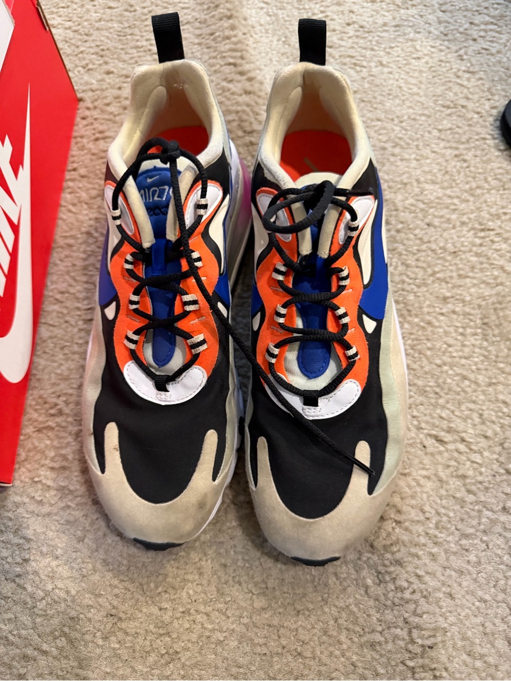 Nike Kids Black/Orange/Blue Multicolor Sneakers